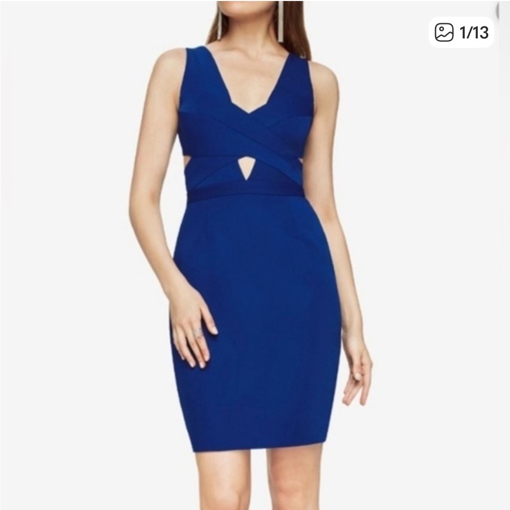 BCBGMaxAzria Women's Deep Royal Blue Mini Dress